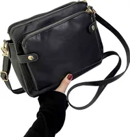 OKWISH Rucksack Freizeitrucksack Reiserucksack Tasche Handtasche Kunstleder Umhängetasche Schwarz