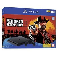 PS4 Slim 1To /Jet Black + Red Dead Redemption 2