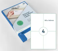 rillprint Universal-Etiketten 105 x 74 mm weiß