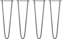 SKISKI 4 x 40.5cm 2 Streben Hairpin Legs Tischbeine Möbelbeine Stuhlbeine 10mm D