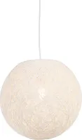 QAZQA - Modern Pendelleuchte I Esstisch I Esszimmer I Pendellampe I Hängelampe I Pendellampe I Pendelleuchte I Lampe I Leuchte im Landhausstil weiße Kugel 35cm - Corda I Wohnzimmer I Schlafzimmer - Pa