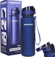 AQUAPHOR blaue Filterflasche + 1 0,5 L Kartusche