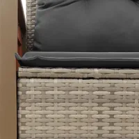 vidaXL Zahradní pohovka 2-sedák s polštářem Grey Poly Rattan