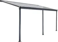 Terrassenüberdachung 495 x 303 x 226 / 278 cm (Grau)