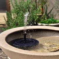 LUMILED Solar Springbrunnen für Außen, Solar Wasserspiel Teichpumpe, max. 120 cm Höhe, 5 Effekte, 100-350 L/St. IP65 Wasserpumpe schwimmender Fontäne Pumpe, für Gartenteich, Springbrunnen Vogel Bad Fisch Behälter