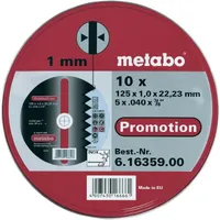 Metabo Trennscheiben 125x1,0x22,23mm Inox 10St.