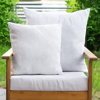 Lountex - Outdoor Kissen Wetterfest - Garten Dekokissen 45x45 cm |  Wasserdicht - Schmutzabweisend - UV-Beständig - Abriebfest | Weiß