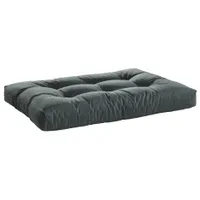 Bodyprotect - Palettenkissen, 120 x 80 cm, 12 cm dick, hochwertiger Möbelstoff, dunkelgrau