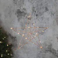 Gwiazda wisząca miedziana Led LINE 38 cm