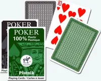 Karty pojedyncze talie plastik Poker