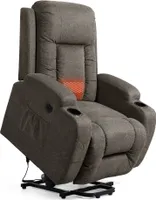 FLEXISPOT Elektrischer Relaxsessel, Massagesessel, Aufstehsessel, Schlafsessel, Fernsehsesssel, Liegesessel mit Aufstehhilfe, Heizfunktion (Hellbraun)