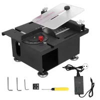 Tischkreissäge Mini 100W Gleitschiene Einstellbare Schneidemaschine für die Holzbearbeitung