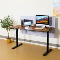 Hilodesk 150cm Elektrisch höhenverstellbarer Schreibtisch, mit Memory-Funktion und Anti-Kollisions Technologie Schnelles laden USB/Typ C, Braun
