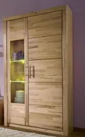Vitrine Schrank Vitrinenschrank Regal Kernbuche teilmassiv geölt