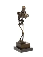 Skulptur Bronze Totenschädel - Skull Deko