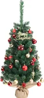 Künstlicher Weihnachtsbaum 90cm 100 Zweige, Basis aus Baumwolle und Leinen, PVC-Material, Weihnachtsbaum, grün