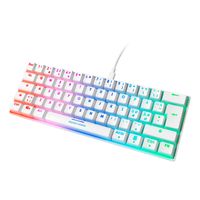Mechanische Mini Gaming Tastatur 62 Tasten LED RGB Beleuchtung