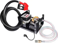 Wiltec Heizöl- und Dieselpumpe 230V/550W 50l/min selbstansaugend Pumpe mit automatischer Pistole, Kraftstoffpumpe, Absaugpumpe