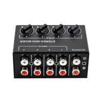 4 Kanal Mini-Stereo-Audiomixer Anfänger DJ Mixer