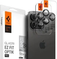 Folia na szybkę aparatu Spigen EZ Fit Optik Pro iPhone 15 Pro / 15 Pro Max / 14 Pro / 14 Pro Max Black (2 sztuki/opakowanie)