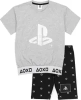Playstation - Schlafanzug für Mädchen NS6603 (128) (Grau/Schwarz)