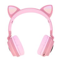 Katzenohren kabellose Bluetooth Kopfhörer, Kitty Headset – Rosa