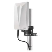 EMOS Innen- und Außenantenne VILLAGE, universale aktive Antenne für Fernempfang (0-80 km) von DVB-T2, DAB, FM, Full HD, mit Verstärker, J0802