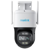 Reolink 4K 8MP PTZ Überwachungskamera Aussen mit Dual-Objektiv, 2,4/5GHz WLAN, Auto-Tracking, Personen-/Fahrzeug-/Haustiererkennung, Trackmix WiFi