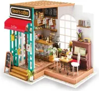 Klappbares LED-Modell aus Holz - Café