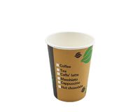 Kaffeebecher zum Mitnehmen. 150 Einweg-Espressotassen aus Pappe 120 ml mit hölzernen Kaffeerührern 