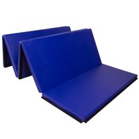 CCLIFE Klappbar Turnmatte Weichbodenmatte Gymnastikmatte Yogamatte Fitnessmatte Tragbar, Color:Blau 4-fach faltbar