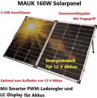 MAUK 160W Solarpanel Inselanlage 12 V