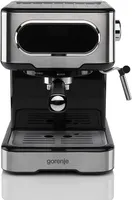 Gorenje ESCM15DBK Espressomaschine mit Siebträger, Professioneller Milchaufschäumer, TouchContro, EasyClean
