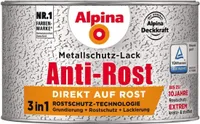 Alpina Metallschutz-Lack Anti-Rost 300 ml schwarz glänzend