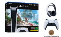 Sony PlayStation 5 Digital Edition Horizon Forbidden West DLC Bundle und 3D Pulse Headset (mit exklusivem Einkaufswagenchip!) PS5 ohne Laufwerk