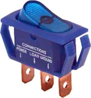 12V 25A 3 Pin Kippschalter Auto KFZ Wippschalter Blau, Beleuchtet EIN/AUS