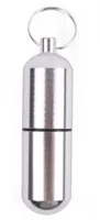 Kaufe PDTO Mini kleine Aluminium-Pillendose, Behälter, Flasche,  Schlüsselanhänger, wasserdichtes Gehäuse