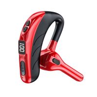 X13 Bluetooth-kompatibler 5.0 Ohrhörer Freisprech-LED-Digitalanzeige Einohr-Kopfhörer mit Mikrofon für Fitness-Rot