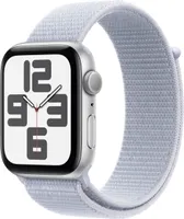 Apple Watch SE GPS 44mm hliníkové stříbrné se sportovním řemínkem Storm Blue