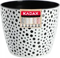 KADAX Blumentopf aus Kunststoff "Casini", einfacher Pflanztopf, runder Topf, 17 cm, Schwarz