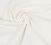 Bündchenstoff Heike Weiß, Uni 240 g/m², Strickschlauch glatt/fein, 50 cm Schlauch, Meterware