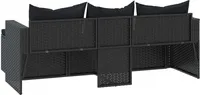 vidaXL Zahradní lehátková souprava Black Poly Rattan