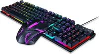 Herní USB klávesnice RGB Klávesnice a myš RGB Sada myši Rainbow Gamer LED pro PC Laptop PS3 PS4 Windows