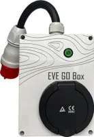 Prenosný wallbox / nabíjačka EVEGOBOX 22kW pre elektromobily a PHEV s univerzálnou zásuvkou TYP 2 a CEE 32A červená, s LED tlačidlom pre zmenu nabíjan