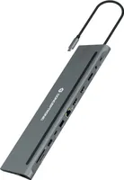Conceptronic DONN17G laptop-dockingstation & portreplikator Kabelgebunden USB 3.2 Gen 1 (3.1 Gen 1) Type-C Grau