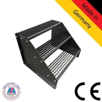 3 Stufen Standtreppe Modell 1 Treppe Stahltreppe freistehend Breite 60 cm Höhe 63 cm komplett schwarz ohne Geländer