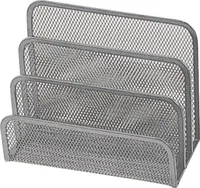 Briefständer Metalldraht mit 3 Fächern - silber