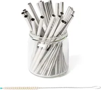 ECO Brotbox - ECO Strohhalme - Short (25er Set) - kurze Edelstahl Strohhalme für Cocktails