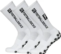 Fotbalové ponožky 3-pack sportovní ponožky protiskluzové sportovní ponožky gr.39-46, bílé