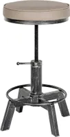 CLP Sitzhocker Destin im Industrial Design,antik silber